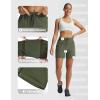 image:imagebaleaf Womens 5 Hiking Shorts with Zipper Pockets Lightweight Water Resistant Strech Quick Dry Golf Athletic ShortsArmy Green