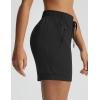 image:imagebaleaf Womens 5 Hiking Shorts with Zipper Pockets Lightweight Water Resistant Strech Quick Dry Golf Athletic ShortsBlack