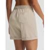 image:imagebaleaf Womens 5 Hiking Shorts with Zipper Pockets Lightweight Water Resistant Strech Quick Dry Golf Athletic ShortsKhaki