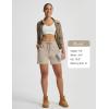 image:imagebaleaf Womens 5 Hiking Shorts with Zipper Pockets Lightweight Water Resistant Strech Quick Dry Golf Athletic ShortsKhaki
