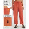image:imagebaleaf Womens Barrel Pants Water Resistant Lightweight Travel Sweatpants Hiking Ankle Trousers with 5 Pockets Casual SlacksRust