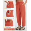 image:imagebaleaf Womens Barrel Pants Water Resistant Lightweight Travel Sweatpants Hiking Ankle Trousers with 5 Pockets Casual SlacksRust
