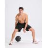 image:imagebaleaf Mens Athletic Running Shorts 9 Quick Dry Workout Shorts Lightweight Sports Gym Shorts with Zipper PocketsBlack
