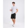 image:imagebaleaf Mens Athletic Running Shorts 9 Quick Dry Workout Shorts Lightweight Sports Gym Shorts with Zipper PocketsBlack