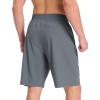 image:imagebaleaf Mens Athletic Running Shorts 9 Quick Dry Workout Shorts Lightweight Sports Gym Shorts with Zipper PocketsDark Gray