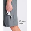 image:imagebaleaf Mens Athletic Running Shorts 9 Quick Dry Workout Shorts Lightweight Sports Gym Shorts with Zipper PocketsDark Gray