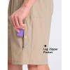 image:imagebaleaf Mens Athletic Running Shorts 9 Quick Dry Workout Shorts Lightweight Sports Gym Shorts with Zipper PocketsKhaki