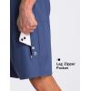 image:imagebaleaf Mens Athletic Running Shorts 9 Quick Dry Workout Shorts Lightweight Sports Gym Shorts with Zipper PocketsNavy Blue