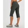 image:imagebaleaf Womens 17 Capri Pants Lighweight Cargo Capris Quick Dry Zipper Pockets Hiking Biking Casual Outdoor17inarmy Green