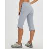 image:imagebaleaf Womens 17 Capri Pants Lighweight Cargo Capris Quick Dry Zipper Pockets Hiking Biking Casual Outdoor17inlight Gray