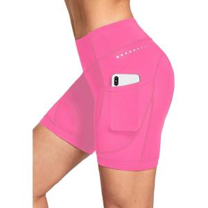 image:imagebaleaf 4D Padded Bike Shorts Women Cycling Underwear Gel Padding Pockets Pink XXXL