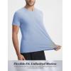 image:imagebaleaf Mens Cooling Running Shirts Short Sleeve Workout Athletic TShirts UPF 50 Sun Protection Quick Dry Moisture WickingLight Blue