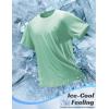 image:imagebaleaf Mens Cooling Running Shirts Short Sleeve Workout Athletic TShirts UPF 50 Sun Protection Quick Dry Moisture WickingLight Green