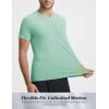 image:imagebaleaf Mens Cooling Running Shirts Short Sleeve Workout Athletic TShirts UPF 50 Sun Protection Quick Dry Moisture WickingLight Green