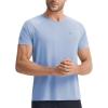 image:imagebaleaf Mens Cooling Running Shirts Short Sleeve Workout Athletic TShirts UPF 50 Sun Protection Quick Dry Moisture WickingLight Blue