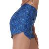 image:imageBALEAF Womens 3 Swim Board Shorts High Waisted Bathing Suit Bottoms for Swimming with Liner Pockets UPF 50Blue Leaf