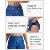 image:imageBALEAF Womens 3 Swim Board Shorts High Waisted Bathing Suit Bottoms for Swimming with Liner Pockets UPF 50Blue Leaf
