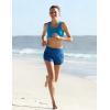 image:imageBALEAF Womens 3 Swim Board Shorts High Waisted Bathing Suit Bottoms for Swimming with Liner Pockets UPF 50Blue Leaf