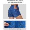 image:imageBALEAF Womens 3 Swim Board Shorts High Waisted Bathing Suit Bottoms for Swimming with Liner Pockets UPF 50Blue Leaf