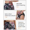 image:imageBALEAF Womens 3 Swim Board Shorts High Waisted Bathing Suit Bottoms for Swimming with Liner Pockets UPF 50Red Floral