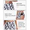 image:imageBALEAF Womens 3 Swim Board Shorts High Waisted Bathing Suit Bottoms for Swimming with Liner Pockets UPF 50White Floral