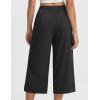 image:imagebaleaf 22 Wide Leg Pants for Women Capri Sweatpants Pant Cropped Lightweight Quick Dry Petite Pant with Pockets Loose FitBlack
