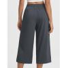 image:imagebaleaf 22 Wide Leg Pants for Women Capri Sweatpants Pant Cropped Lightweight Quick Dry Petite Pant with Pockets Loose FitDark Gray