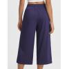 image:imagebaleaf 22 Wide Leg Pants for Women Capri Sweatpants Pant Cropped Lightweight Quick Dry Petite Pant with Pockets Loose FitNavy Blue