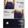 image:imagebaleaf 22 Wide Leg Pants for Women Capri Sweatpants Pant Cropped Lightweight Quick Dry Petite Pant with Pockets Loose FitNavy Blue