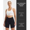 image:imagebaleaf 7 Womens Running Shorts Athletic Quick Dry Shorts Crossover High Waisted Workout Hiking Zipper Pockets UPF50Black