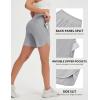 image:imagebaleaf 7 Womens Running Shorts Athletic Quick Dry Shorts Crossover High Waisted Workout Hiking Zipper Pockets UPF50Gray