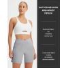 image:imagebaleaf 7 Womens Running Shorts Athletic Quick Dry Shorts Crossover High Waisted Workout Hiking Zipper Pockets UPF50Gray
