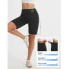 image:imagebaleaf 9 Womens Bermuda Shorts Knee Length High Waisted Long Shorts with Pockets Golf Walking Athletic Running CasualBlack