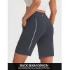 image:imagebaleaf 9 Womens Bermuda Shorts Knee Length High Waisted Long Shorts with Pockets Golf Walking Athletic Running CasualDark Gray