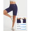 image:imagebaleaf 9 Womens Bermuda Shorts Knee Length High Waisted Long Shorts with Pockets Golf Walking Athletic Running CasualNavy Blue