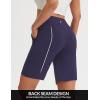 image:imagebaleaf 9 Womens Bermuda Shorts Knee Length High Waisted Long Shorts with Pockets Golf Walking Athletic Running CasualNavy Blue