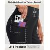image:imagebaleaf Capri Pants for Women with Pockets High Waist Yoga Capris Pant Loose Straight Leg for Casual SummerBlack
