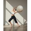 image:imagebaleaf Capri Pants for Women with Pockets High Waist Yoga Capris Pant Loose Straight Leg for Casual SummerBlack
