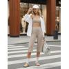 image:imagebaleaf Capri Pants for Women with Pockets High Waist Yoga Capris Pant Loose Straight Leg for Casual SummerKhaki