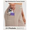 image:imagebaleaf Capri Pants for Women with Pockets High Waist Yoga Capris Pant Loose Straight Leg for Casual SummerKhaki