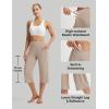image:imagebaleaf Capri Pants for Women with Pockets High Waist Yoga Capris Pant Loose Straight Leg for Casual SummerKhaki