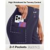 image:imagebaleaf Capri Pants for Women with Pockets High Waist Yoga Capris Pant Loose Straight Leg for Casual SummerNavy Blue