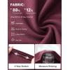 image:imagebaleaf Capri Pants for Women with Pockets High Waist Yoga Capris Pant Loose Straight Leg for Casual SummerWine Red