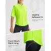image:imagebaleaf Cycling Jersey Women Half Sleeve Bike Shirts Quick Dry Half Zip Biking Tops UPF 50 Pockets Workout Runing Hiking Fluorescent Green XXL