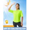 image:imagebaleaf Cycling Jersey Women Half Sleeve Bike Shirts Quick Dry Half Zip Biking Tops UPF 50 Pockets Workout Runing Hiking Fluorescent Green XXL