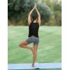 image:imagebaleaf Women Athletic Tops Sleeveless Workout Tank Tops Tennis Running Yoga Tennis Gym Split Back Quick Dry UPF 50Black