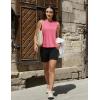 image:imagebaleaf Women Athletic Tops Sleeveless Workout Tank Tops Tennis Running Yoga Tennis Gym Split Back Quick Dry UPF 50Pink