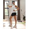 image:imagebaleaf Women Athletic Tops Sleeveless Workout Tank Tops Tennis Running Yoga Tennis Gym Split Back Quick Dry UPF 50White