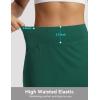 image:imagebaleaf Womens 17 Golf Skirts 3 Pockets High Waisted Stretchy Tennis Athletic Skorts Workout Running Casual SummerDark Green