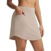 image:imagebaleaf Womens 17 Golf Skirts 3 Pockets High Waisted Stretchy Tennis Athletic Skorts Workout Running Casual SummerKhaki